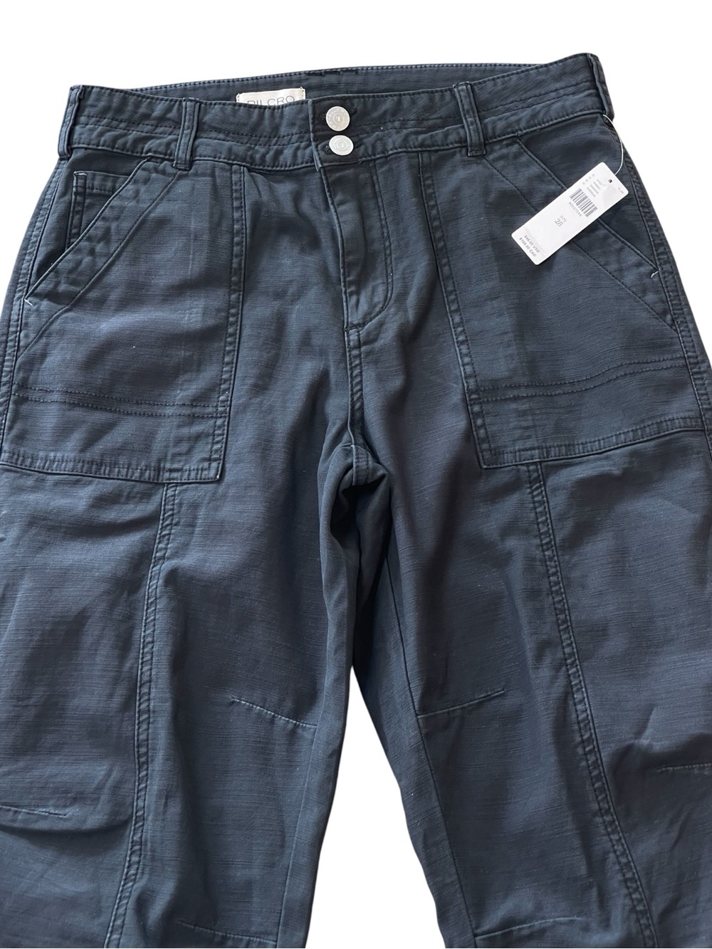 Anthropologie Pilcro Black Wash Carbon The Wanderer Utility Pants Sz 28 NWT - Picture 4 of 14